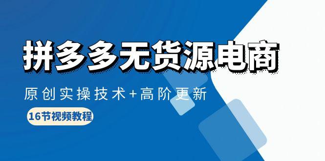 (10015期)拼多多无货源电商，原创实操技术+高阶更新(16节视频教程)-梦清网创
