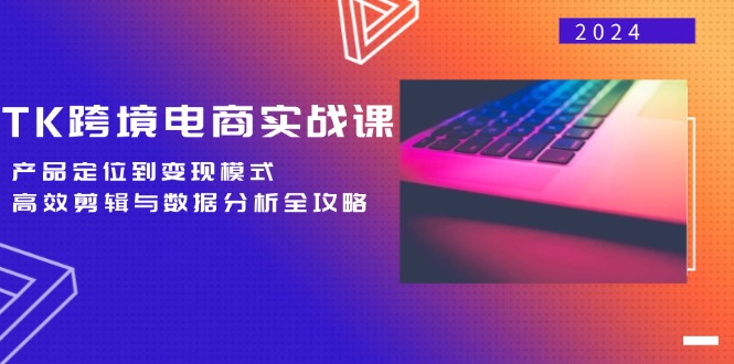 TK跨境电商实战课：产品定位到变现模式，高效剪辑与数据分析全攻略-梦清网创