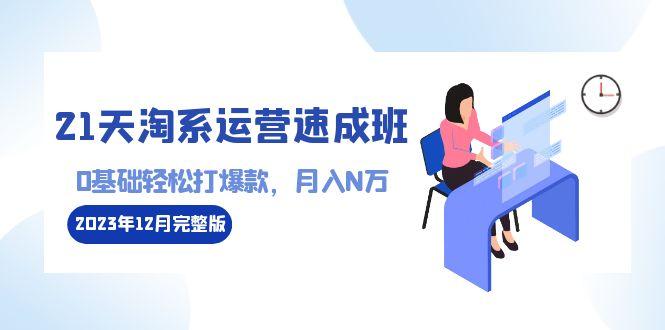 21天淘系运营-速成班2023年12月完整版：0基础轻松打爆款，月入N万-110节课-梦清网创