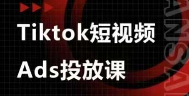 Ads视频投放课，tiktok短视频广告投放课-梦清网创