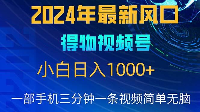 2024年5月最新蓝海项目，小白无脑操作，轻松上手，日入1000+-梦清网创