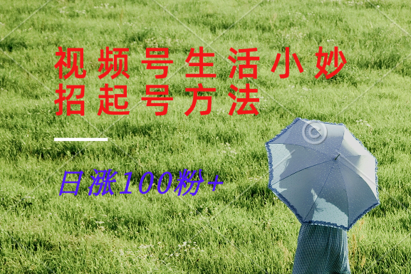 视频号生活小妙招分享赛道， 起号涨粉新方法，日涨100粉-梦清网创