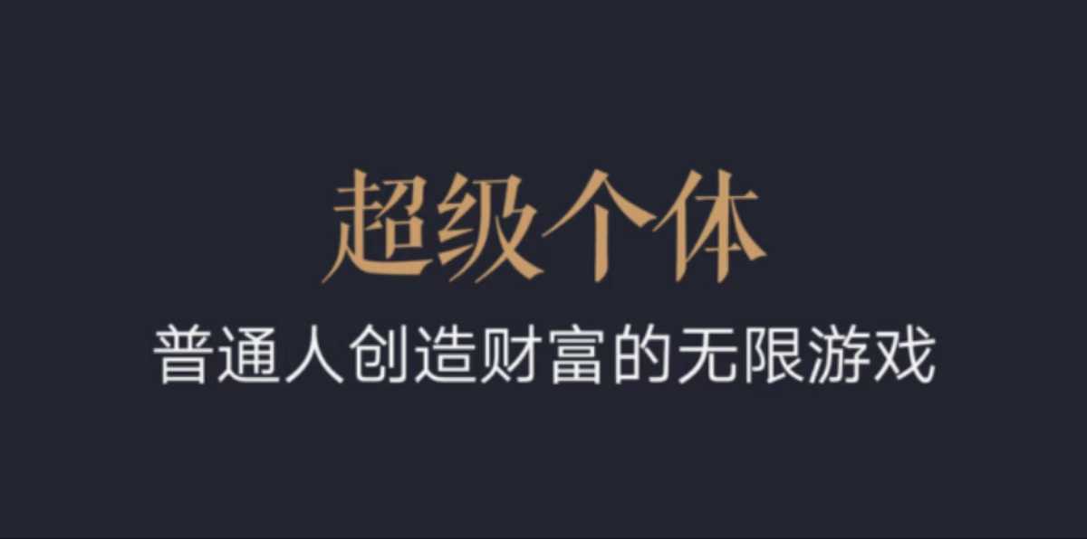 超级个体：2024-2025翻盘指南，普通人创造财富的无限游戏-梦清网创