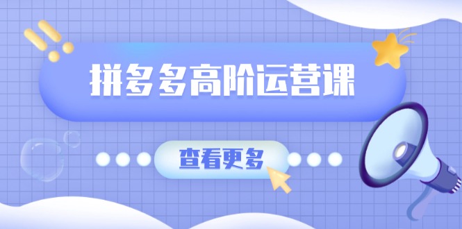 拼多多高阶运营课：极致群爆款玩法，轻付费无尽复制，打造单品爆款之路-梦清网创