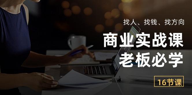 商业实战课【老板必学】：找人、找钱、找方向(16节课-梦清网创