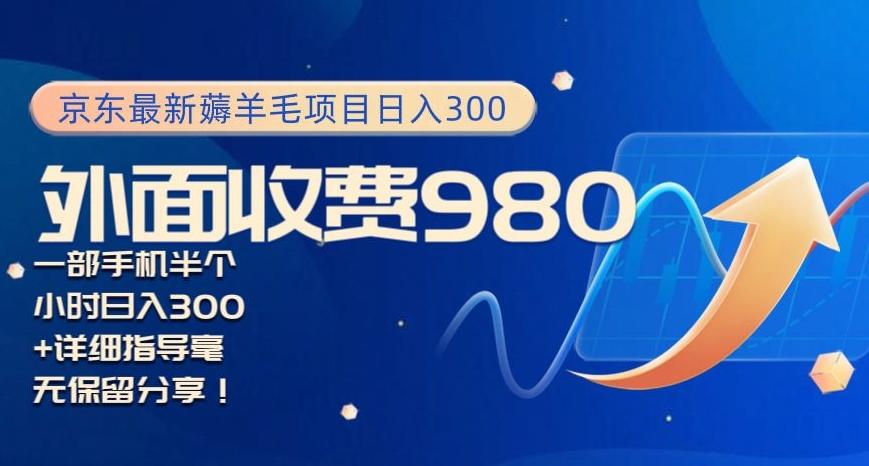 京东最新薅羊毛项目小白怎么做到日入300+一部手机半小时搞定-梦清网创